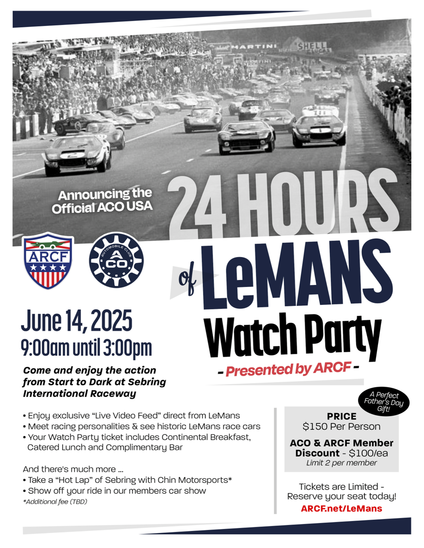 LeMans Watch Party Flyer